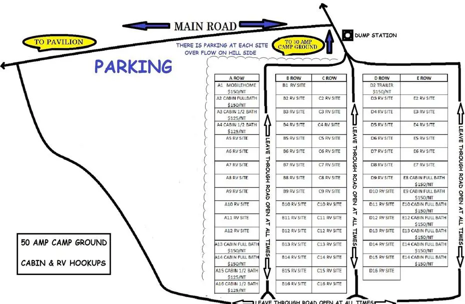 50 Amp Campground Map